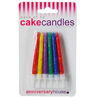 Multicoloured Glitter Candle (Pack of 12)