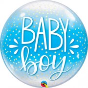 Baby Boy Blue Dots Bubble Balloon