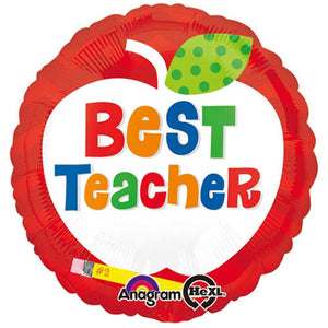 18" Best Teacher Apple Foil Balloon