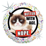 18" Grumpy Cat Better With Age Foil Balloon
