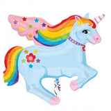 32" Blue Unicorn Supershape Foil Balloon