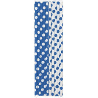 Blue & White Paper Straws (Pack of 10)