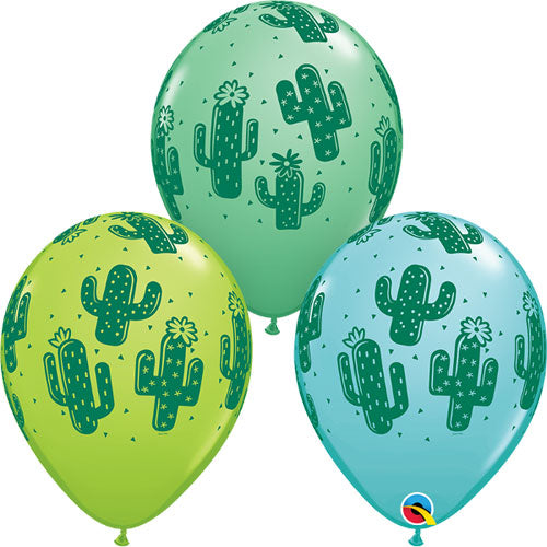 11" Cactus Latex Balloons (Pack 6)