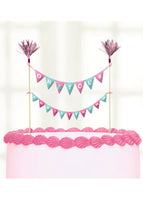 Pink Christening Cake Topper