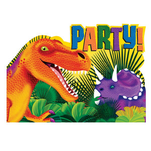 Dinosaur Invitations - Pack 8