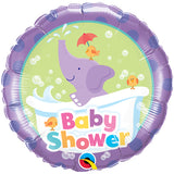18" Baby Shower Elephant Bath Foil Balloon