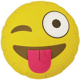 18" Emoji Silly Winking Foil Balloon
