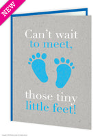 Tiny Little Feet Boy New Baby Card