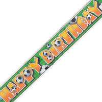 Football Happy Birthday Foil Banner