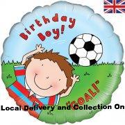 Football Birthday Boy Foil Balloon