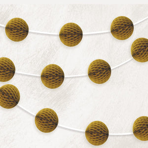 Gold Honeycomb Ball Garland - 7ft (2.13m)