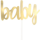 Gold Foil Baby Script Cake Topper