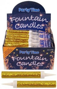 Gold Ice Fountain Candles - Pack of 2