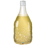 39" Golden Bubbly Champagne Bottle Shaped Foil Balloon