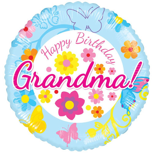 18" Happy Birthday Grandma Foil Balloon