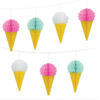 Ice Cream Honeycomb Garland - 7ft (2.13m)