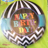 15" Birthday Chevron Orbz Foil Balloon