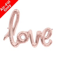 40” Love rose gold script foil balloon