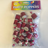 Red Party Poppers