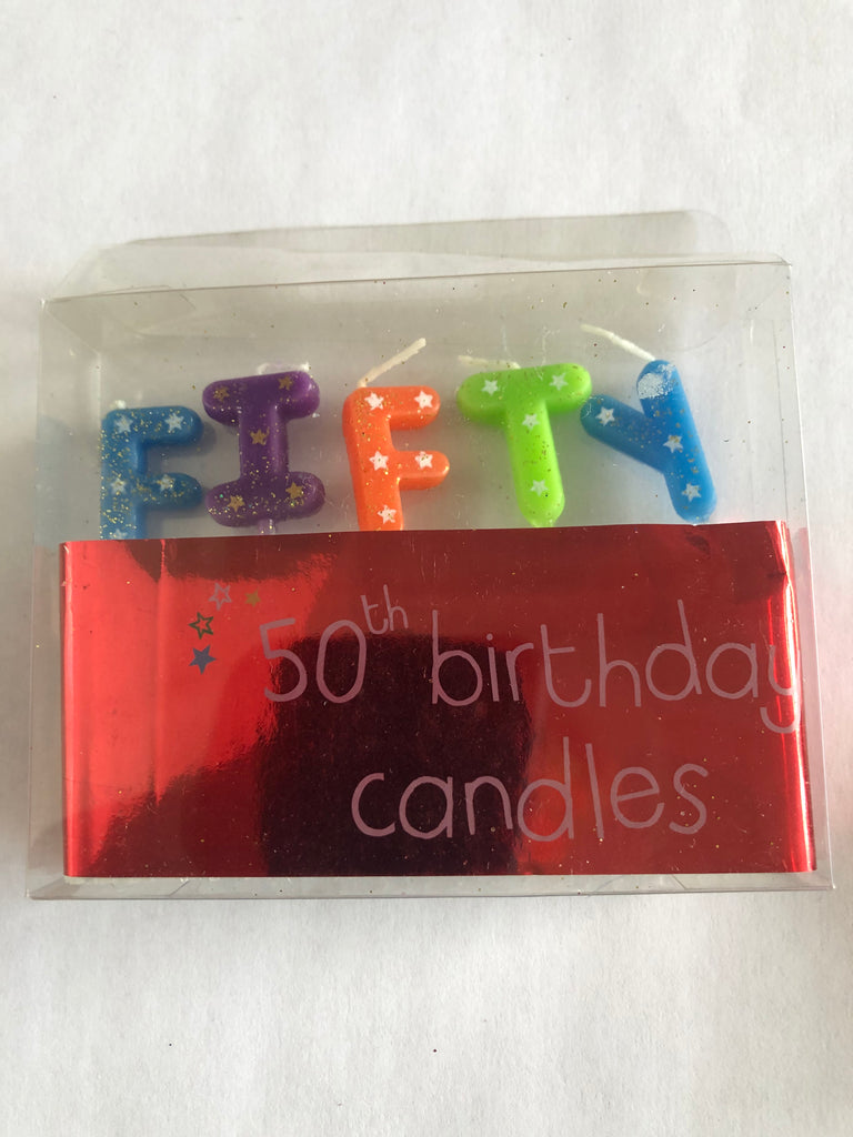 Mini Number Age 50 Candle Set