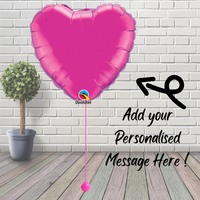 Hot Pink 36” Foil Heart Balloon