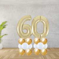 Floor Standing Gold Number Age 60 Stacks