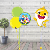 Baby Shark Supershape Foil Balloon and Balloon Cluster