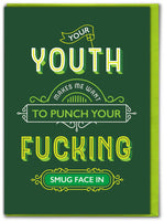 Smug Face Greetings Card