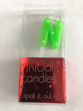 Mini Letter N Candle - Green