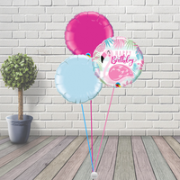 Flamingo Balloon Cluster