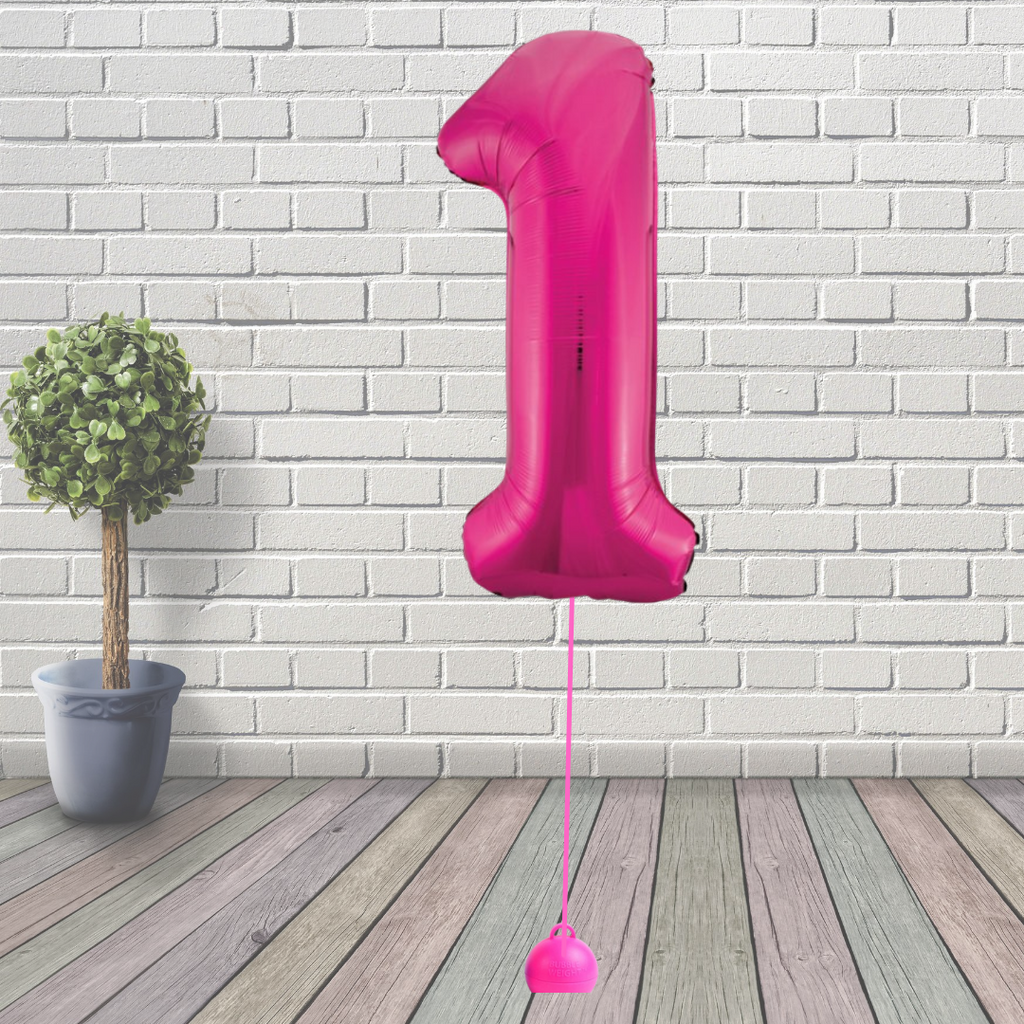 Large Pink Number 1 Balloon