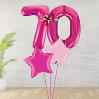 Age 70 Large Pink Double Number Display