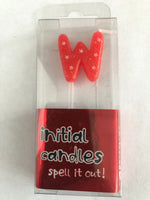 Mini Letter W Candle - Red
