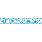 9ft 1st Holy Communion Blue Foil Banner