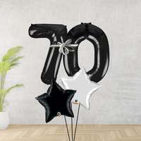 Age 70 Large Black Double Number Display