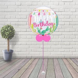 Llama Birthday Party Bubble Balloon