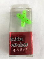 Mini Letter X Candle - Green