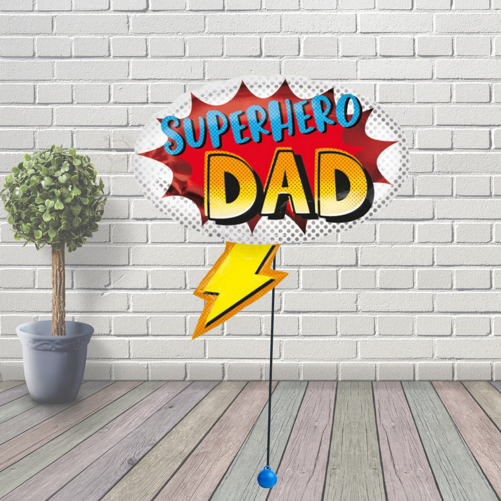 Superhero Dad Shaped Balloon