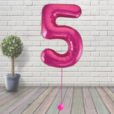 Large Pink Number 5 Balloon