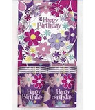 Happy Birthday Blossom Tablewear Party Pack x8