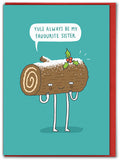 Yule Log Christmas Card