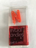 Mini Letter N Candle - Orange