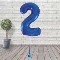 Large Blue Number 2 Balloon