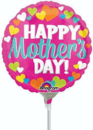 18" Mothers Day Hearts Foil Balloon