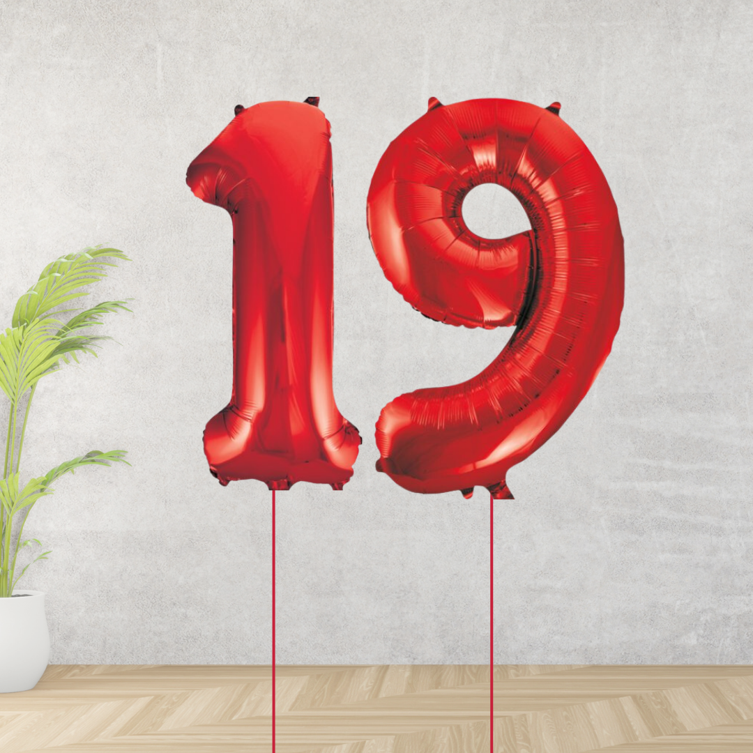 19 number balloons on sale