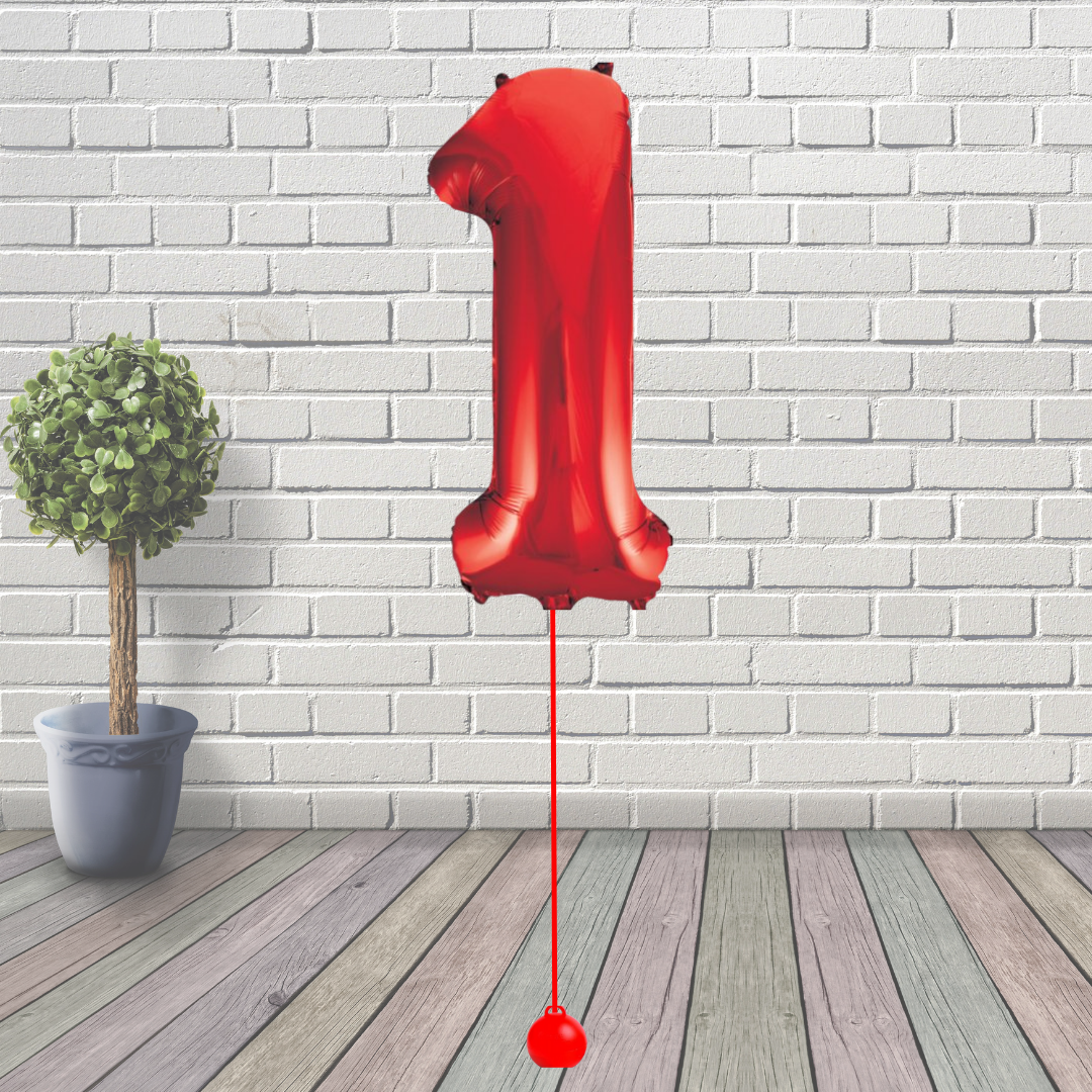 Red number online 1 balloon