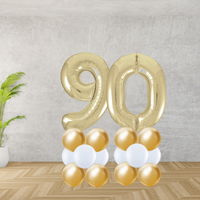 Floor Standing Gold Number Age 90 Stacks