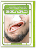 Beard Wearable Face Mat Greeting Card