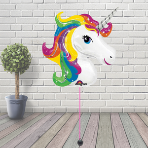 33" Rainbow Unicorn Supershape Foil Balloon