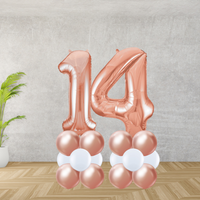 Floor Standing Rose Gold  Number Age 14 Stacks